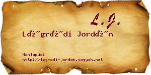 Légrádi Jordán névjegykártya